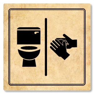 WC, umývárna, 80x80mm, pergamen, Utah